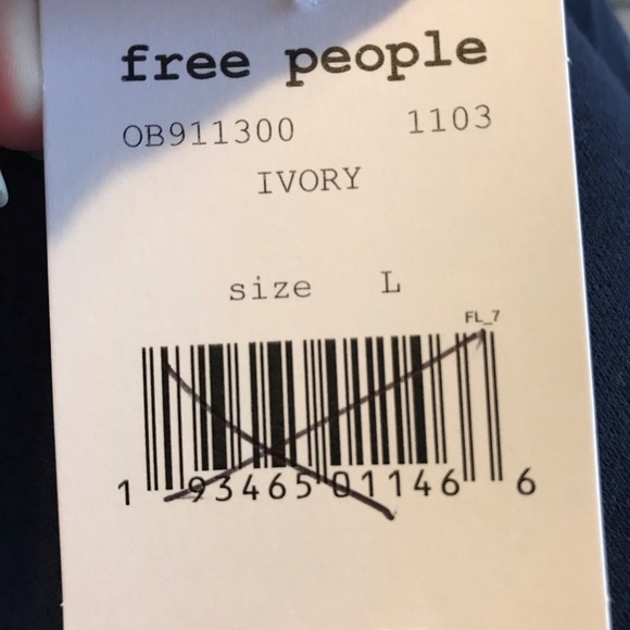 FREE PEOPLE Dream Girl Pointelle Top Nwt - Picture 5 of 8